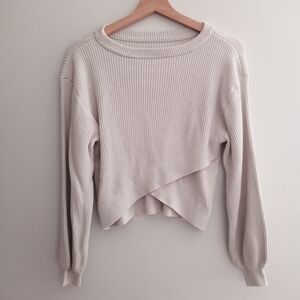 Lululemon Reversible Crossover Sweater Tencel Cashmere Blend Size 4